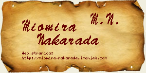 Miomira Nakarada vizit kartica
